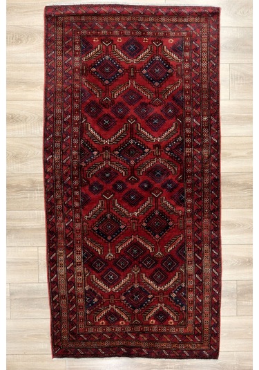 Belliç El Dokuma Yün Halı - Leh1004750176 Kırmızı