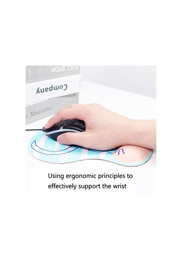 2 Parça Silikon Rahat Yastıklı Kaymaz El Dinlendirme Bileklik Mouse Pad, Renk: Fil