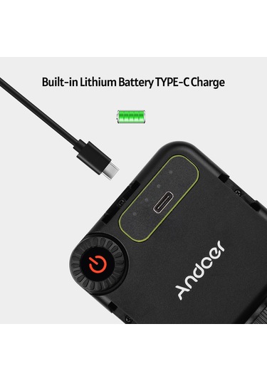 Andoer W49s Mini Fotoğrafçılık Lambası Taşınabilir Siyah Beyaz Diğer