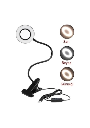 Unichrome Şiddeti Ayarlanabilir 3 Farklı Işık Renkli Çok Fonksiyonlu Akrobat Masa Lambası