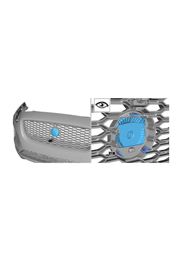 Jaguar Xe Ön Panjur Izgara Panter 3M 3D Logo 100Mm
