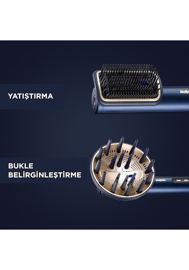 Babyliss Saç Kurutma Ve Şekillendirme Seti Air Wand, Difüzör Ve Paddle Başlık Dahil, 1600w, 4 Başlık, İyon Teknolojisi Lacivert, 4 Başlıklı