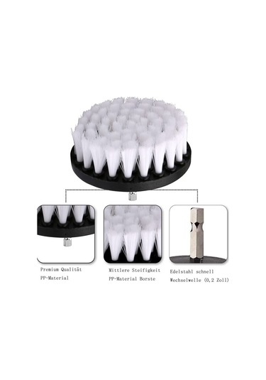 Fırça Aparatı Matkap Seti, 5 Parça, Fırça Fırçaları, Aparat Temizleme Fırçası