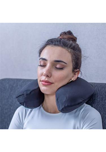 SimpleThePillow Visco Seyahat Yastığı Araba Uçak Otobüs Taşıt İçi Yolculuk Yastığı Ortopedik Yastık 31*27*10