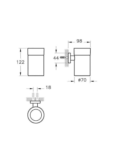 Vitra Projekta A44172 Diş Fırçalık Krom
