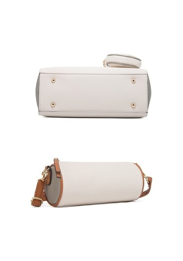 Wondernest 3'ü 1 Arada Moda Çapraz Tasarım Bayan Çapraz Büyük Kapasiteli Çanta Beyaz Beyaz