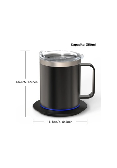 Honeybeeshop Yeşil Akıllı Kahve Bardağı Isıtıcısı 55 Cye Kadar Sıcak Tutar Çay Süt Çikolata