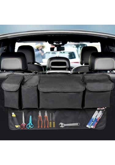 Araba Suv Arka Koltuk Genişletme Düzenleme Saklama Çantası Siyah