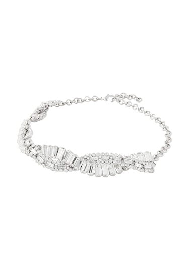 Kristal Örgü Choker Kolye Çok Renkli