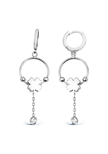 Argentum Concept 925 Ayar Gümüş Yonca Figürlü Tasarım Küpe - K052101