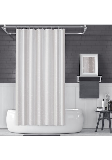 Efe Banyo Perdesi Mermer 180 x 200 Beyaz