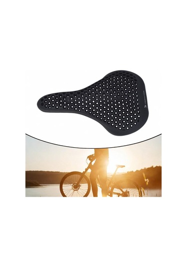 Suntek Erkekler Kadınlar Için Tam Silikon Bisiklet Koltuk Siyah