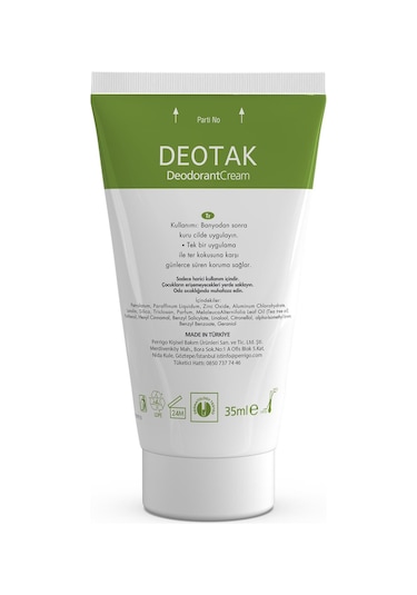 Deotak Plus Ekstra Koruma 7 Güne Kadar Etkili Krem Deodorant 35 ML