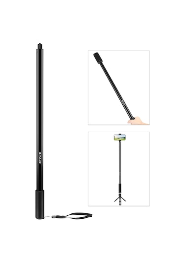 Insta360 One Rs / X2 / X3 / X4 Siyah İçin Puluz 3m Metal Selfie Stick Monopod Diğer