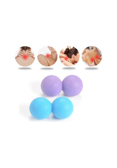 Homyl Çift Lakros Miyofasyal Masaj Topu Tetik Nokta Mavi Mavi