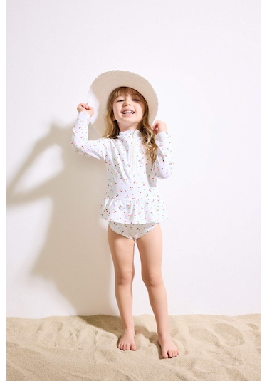 Defacto Çiçekli Mayo Kız Bebek G8681a526hser105