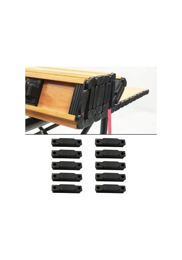 Dolıty 10x Masa Tokaları, Kamp Parçaları Standı, Evrensel Siyah Çok Renkli