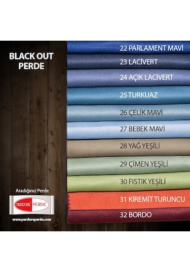 Perdore Blackout Karartma Perde Işık Geçirmeyen Perde Fon Perde