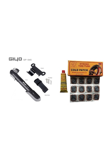 Giyo Bisiklet Pompası Gp-04s & 48 Li Yama Seti