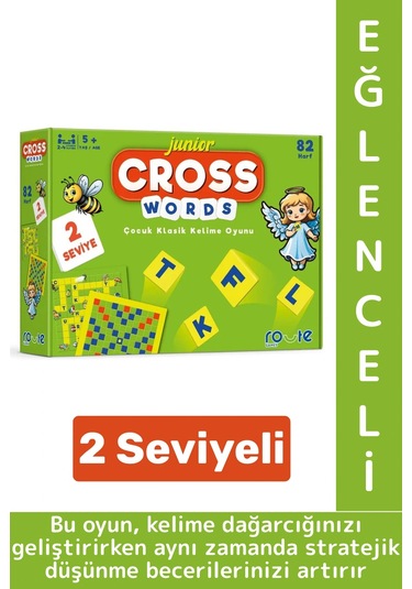 Eğlenceli Görsel Algı Düşünce Beceri Zihinsel Gelişim Okul Ev Aile Çocuk Eğitici Çapraz Kelime Oyunu