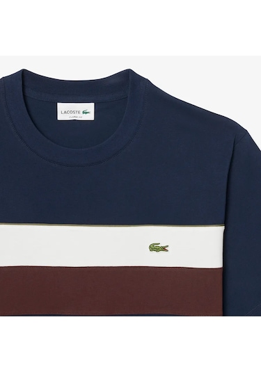 Lacoste Golf Colour Block Erkek T-shirt Lacivert
