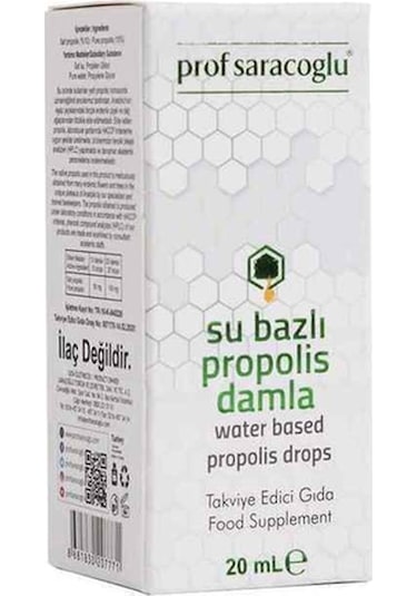 Prof Saracoglu Su Bazlı Propolis Damla 20 ML
