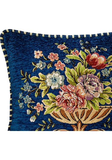 Suntek 48x48cm Makinede Yıkanabilir Dekoratif Yastık Mavi Mavi