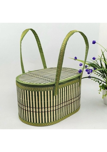 Pazly Suntek Sepet Kek Ekmek Dokuma Bambu Aperatifler Zu Çok Renkli