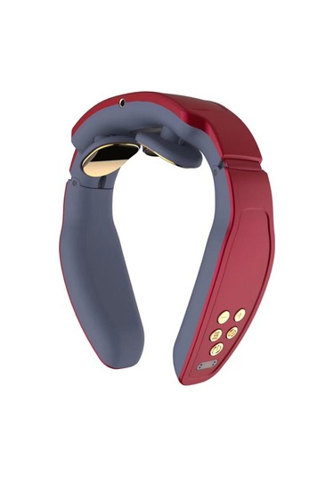 Boyun Bakım Aleti Omuz Servikal Verte Boyun Meridyen Masajı Elektroterapi Servikal Omurga Aleti - Kırmızı