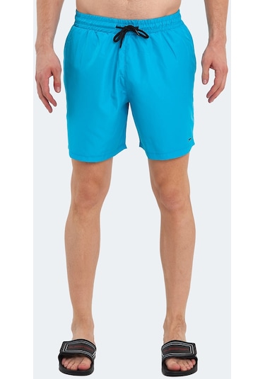 Slazenger RATING KTN Erkek Cepli Deniz Şortu Turkuaz Mayo