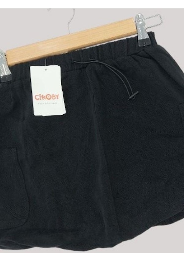 Kız Çocuk Tencel Kumaş Balon Etek-13671 Siyah