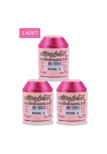 3 Adet Altınbaşak Oya Ve Dantel İpi 20 Gr - Royaleks - No: 005