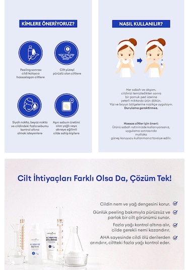 Aha İçerikli Peeling Etkili Tonik Lapothıcell A.c. Daily Calming Peeling Booster