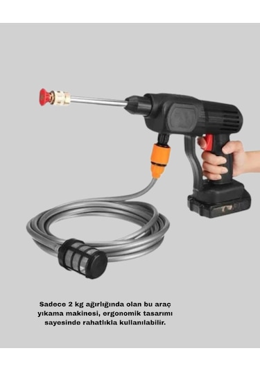 Taşınabilir Akülü Araba Yıkama Makinesi 1.7 Mpa Basınçlı Ve Ergonomik Tasarımlı