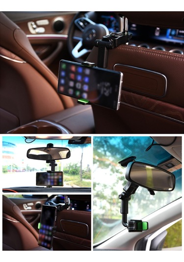 Wezone Abs Malzeme Çok Amaçlı Otomobil Telefon Tutucu, Kolay Kurulum, Yeşil Renk