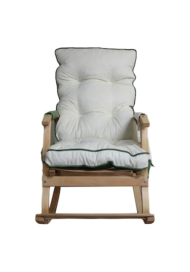 Mobildeco Padişah Lüx Ahşap Çift Minderli Çift Cepli Sallanan San Ceviz