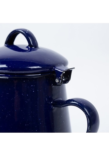 Ulzyvf Vintage Ve Pratik Mutfak Mavi Kullanımı Kamp, İçin Hava Emaye Çaydanlık Açık - Fq