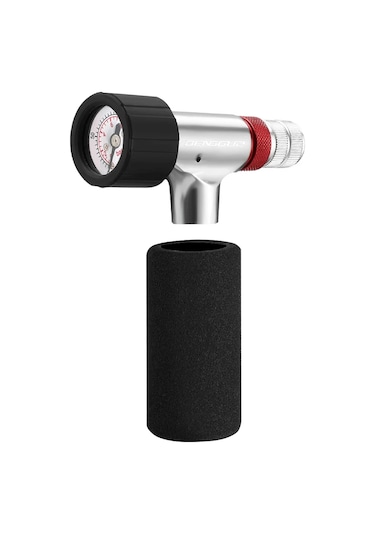 Co2 Bisiklet Pompası Sünger Kapaklı Hava Co2 Şişirme Schrader Ve Presta Vana Silver