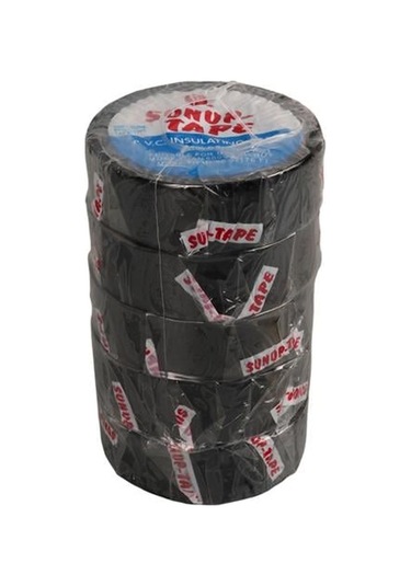 Sunup Sn-27918 Siyah 0.13x18 Mm İzole Pvc Elektrikçi Bant 5'li Paket