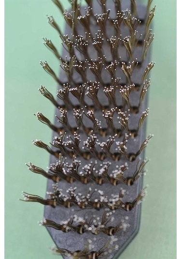 Buffer Metal Tel Fırça Plastik Saplı Pas Kir Sökme Temizleme Fırçası Mavi