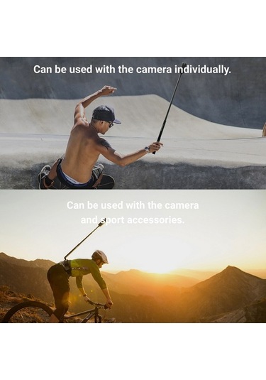 Novahub Insta360 Uzun Şeffaf Selfie Çubuğu - 120cm Uzayabilir, One X/one/evo/one R/one X2 Uyumlu