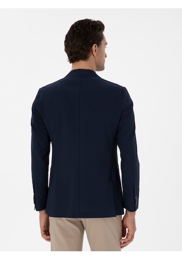 Cacharel Koyu Lacivert Slim Fit Spor Ceket