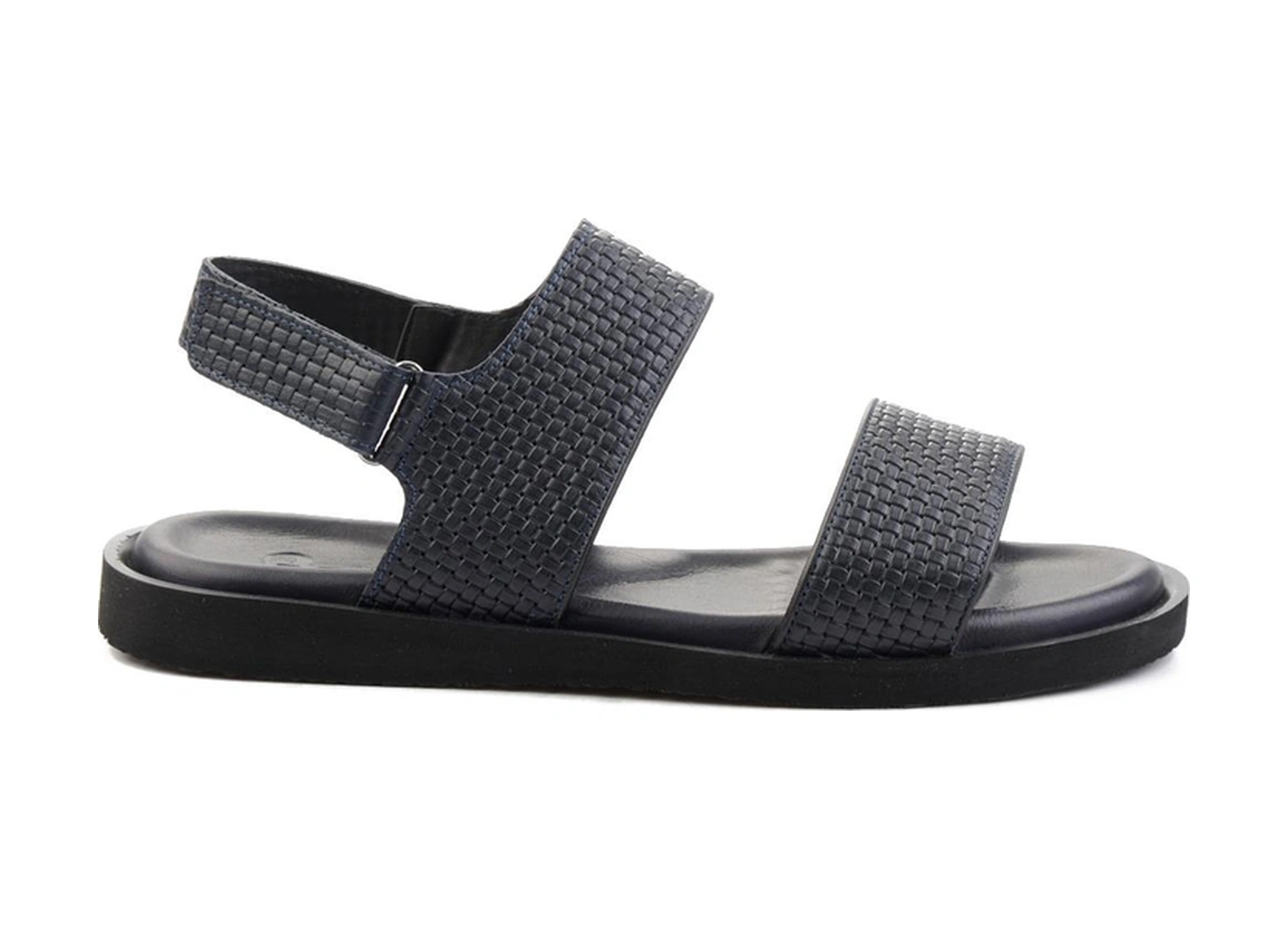 Lacivert Baskılı Hakiki Deri Erkek Sandalet E05801041703 Lacivert