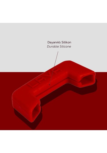 Lava Döküm Isı Dayanımlı Tencere Silikon Tutacak. 1set 2adet Kırmızı
