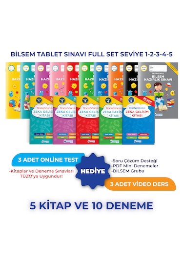 Bilsem Tablet Sınavı Full Set Seviye 1-2-3-4-5