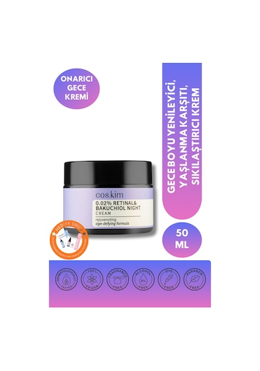 Retinal & Bakuchiol Yaşlanma Karşıtı Gece Kremi Retinal & Bakuchiol Night Cream 50ml