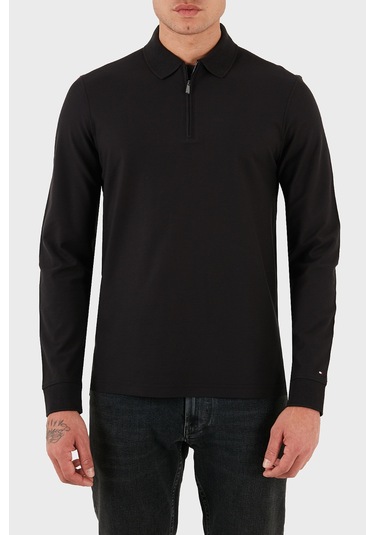 Tommy Hilfiger Erkek Polo Yaka Sweat Mw0mw44244 Bds Siyah Siyah Tommy Hilfiger Erkek Polo Yaka Sweat Mw0mw44244 Bds Siyah Siyah