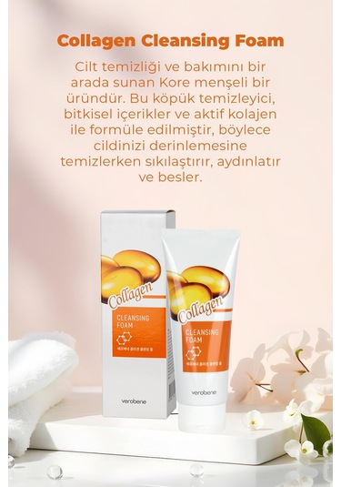 Verobene Cleansing Foam Collagen Yüz Temizleme Jeli Kore 150 ML