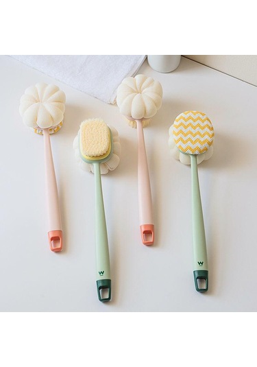 Banyo Fırçası Sırt Fırçası Uzun Saplı Yumuşak Saçlar Banyo Fırçası