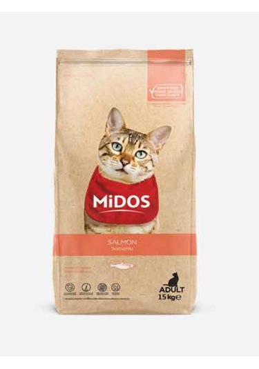 Midos Somonlu ve Pirinçli Hassas Irklar Yetişkin Kedi Maması 15 KG